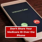 Phone screen showing unknown caller