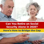 Senior couple reviewing retirement plans with paperwork