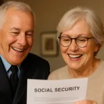 Retired public servant and spouse celebrating increased Social Security benefits after the 2025 repeal of WEP and GPO.